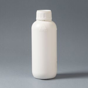 Plastic bottle 1L B50 with lid and stopper or seal with Triple Wash indicator