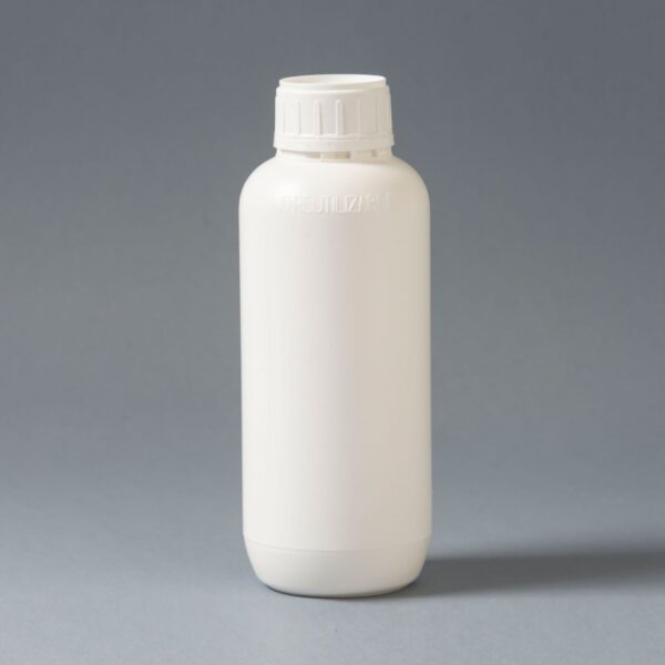 Plastic bottle 1L B50 with lid and stopper or seal with Non Reusable indicator