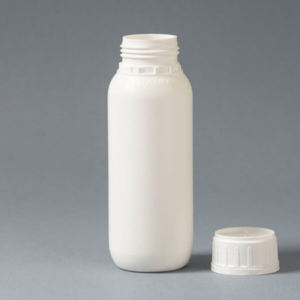 500ml Plastic Bottle Mouth 50 engraved "Non Reusable" with lid and stopper or seal - Image 2