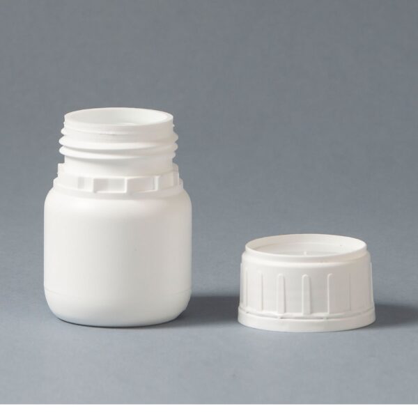 Frasco Plástico 125ml B50 con tapa y tapón o laina - Imagen 2