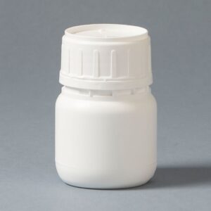 Frasco Plástico 125ml B50 con tapa y tapón o laina