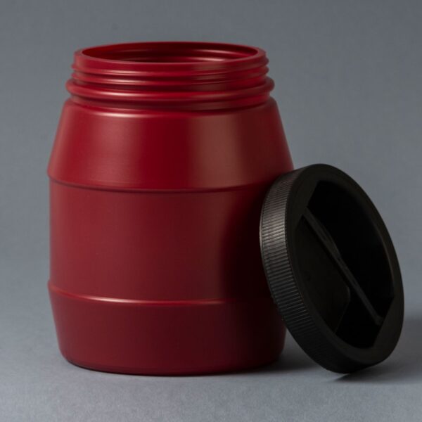 Plastic pot 1.5L B110 with lid with handle - Image 4