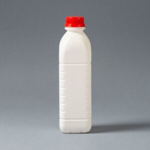 Frasco Plástico 1L  B36 Cuadrado yogurt con tapa tapón