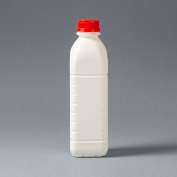 Frasco Plástico 1L  B36 Cuadrado yogurt con tapa tapón