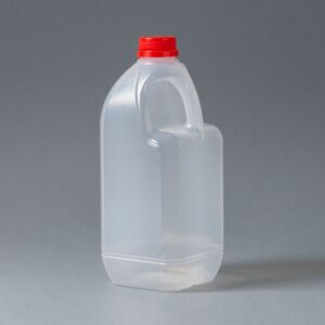 Plastic container #1 w/handle 2L B36 clarified with stopper lid
