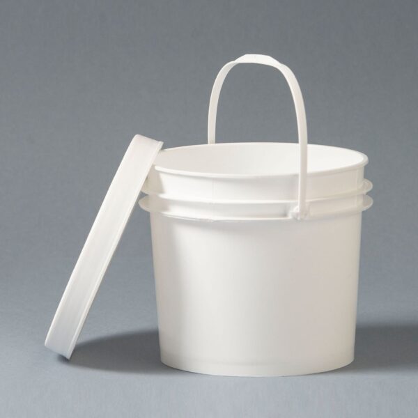 1L Plastic Bucket with lid and handle - Image 3