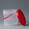 4L Clarified Plastic Bucket with lid and handle - Image 3