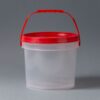4L Clarified Plastic Bucket with lid and handle - Image 2