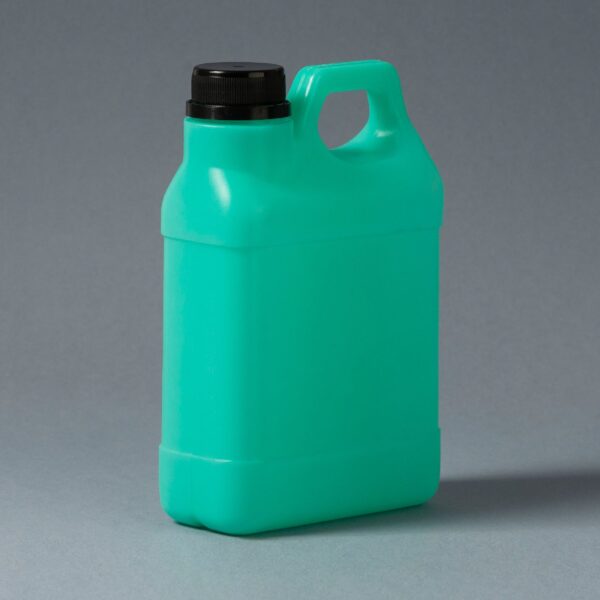 Plastic container with handle 1L B36 flat with lid and stopper - Image 2