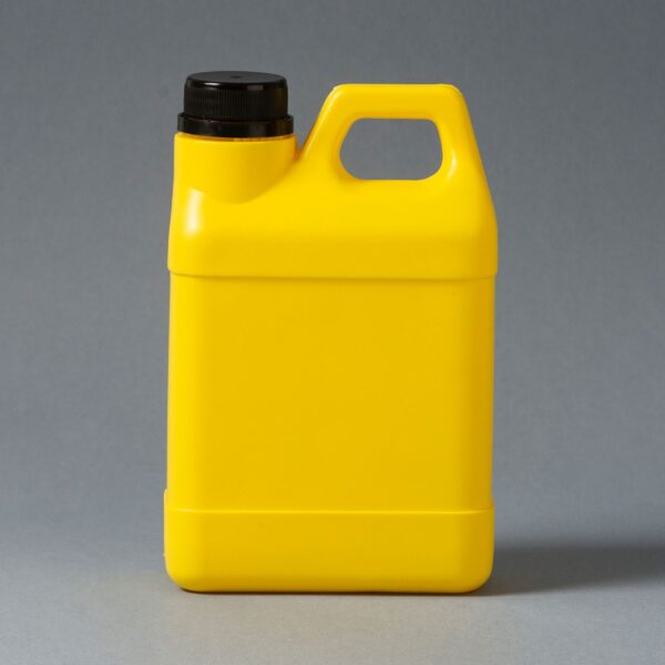 Plastic container with handle 1L B36 flat with lid and stopper - Image 3