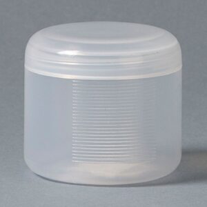 Pote Plástico ranurado 150ml B65 con tapa y laina