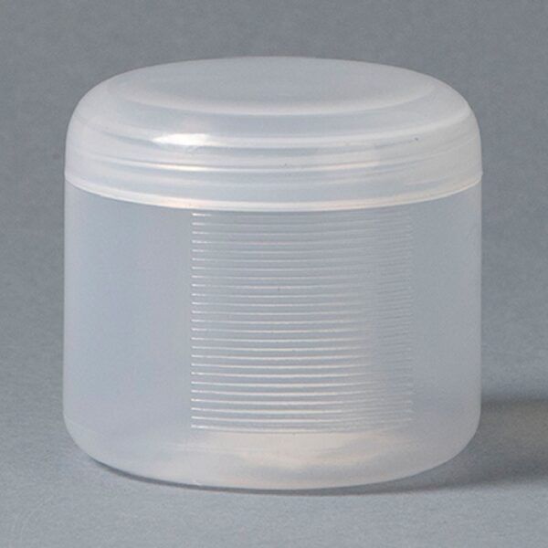 Pote Plástico ranurado 150ml B65 con tapa y laina