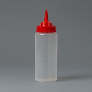 Plastic bottle 380ml B52 for sauce with tip cap