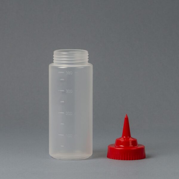 Plastic bottle 380ml B52 for sauce with tip cap - Image 2