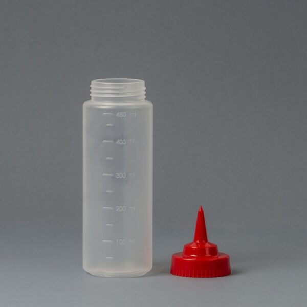Plastic bottle 480ml B52 for sauce with tip cap - Image 2