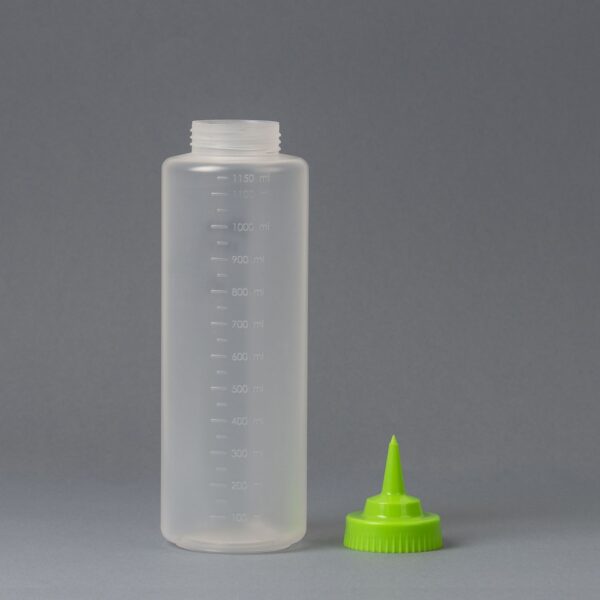 Plastic bottle 1150ml B52 for sauce with tip cap - Image 2