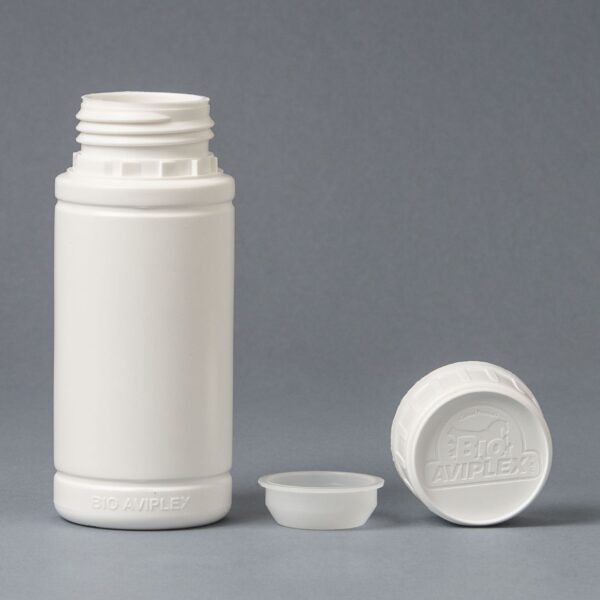 Frasco Plástico 200ml B50 Pastillero con tapa y tapón - Imagen 2