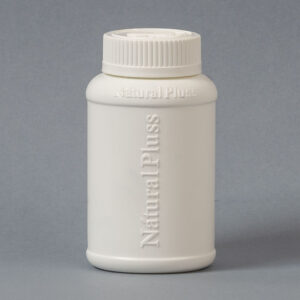 Plastic Bottle 180ml B38 Engraved Pill Box "Natural Pluss" with child proof lid