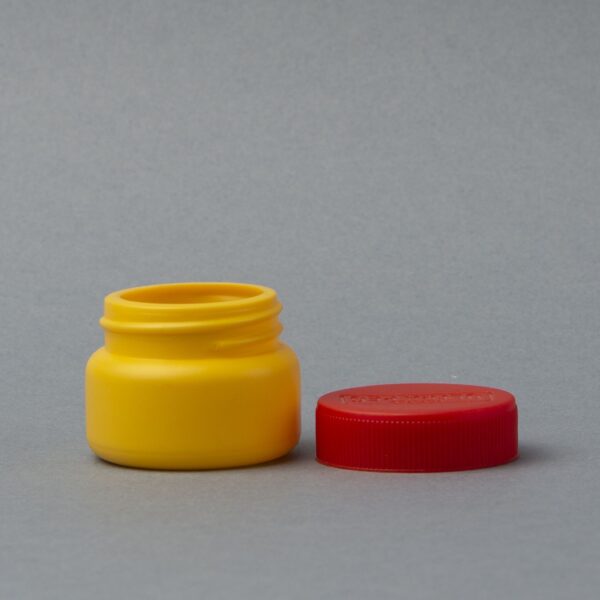 Plastic pot 23ml B37 with lid and stopper - Image 2