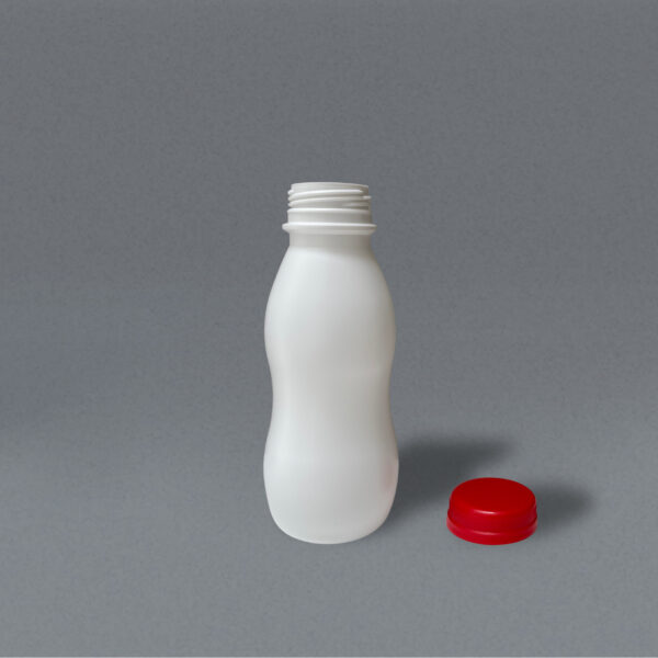 Frasco Plástico 300ml B36 Yogurt Silueta con Tapa Tapón - Image 2